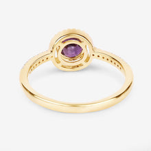 Load image into Gallery viewer, 0.92 Carat Genuine Ruby and White Diamond 14K Yellow Gold Ring