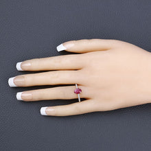 Load image into Gallery viewer, 1.43 Carat Genuine Ruby and White Diamond 14K Yellow Gold Ring