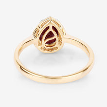 Load image into Gallery viewer, 1.30 Carat Genuine Ruby and White Diamond 14K Yellow Gold Ring