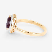 Load image into Gallery viewer, 2.19 Carat Genuine Ruby and White Diamond 14K Yellow Gold Ring