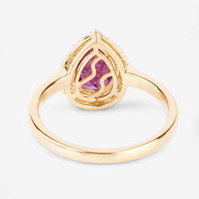 Load image into Gallery viewer, 1.38 Carat Genuine Ruby and White Diamond 14K Yellow Gold Ring