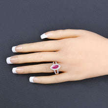 Load image into Gallery viewer, 1.06 Carat Genuine Ruby and White Diamond 14K Yellow Gold Ring