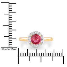 Load image into Gallery viewer, 1.12 Carat Genuine Ruby and White Diamond 14K Yellow Gold Ring