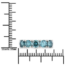 Load image into Gallery viewer, 1.22 Carat Genuine Blue Diamond 14K White Gold Ring
