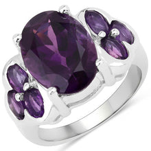 Load image into Gallery viewer, 5.98 Carat Genuine Amethyst .925 Sterling Silver Ring