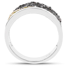 将图片加载到图库查看器,1.32 Carat Genuine multi Diamond .925 Sterling Silver Ring