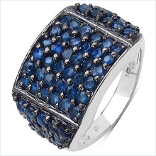 将图片加载到图库查看器,2.86 Carat Genuine Blue Sapphire .925 Sterling Silver Ring