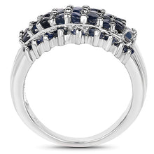 Load image into Gallery viewer, 2.70 Carat Genuine Blue Sapphire .925 Sterling Silver Ring