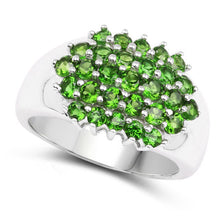 Load image into Gallery viewer, 1.93 Carat Genuine Chrome Diopside .925 Sterling Silver Ring