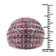 Load image into Gallery viewer, 14K Yellow Gold Plated 2.94 Carat Genuine Ruby & White Topaz .925 Sterling Silver Ring