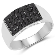 Load image into Gallery viewer, 0.43 Carat Genuine Black Diamond .925 Sterling Silver Ring