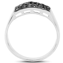 Load image into Gallery viewer, 0.43 Carat Genuine Black Diamond .925 Sterling Silver Ring