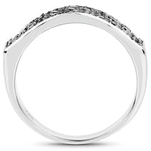 Load image into Gallery viewer, 0.35 Carat Genuine Black Diamond .925 Sterling Silver Ring