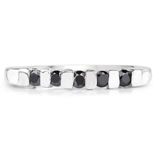 Load image into Gallery viewer, 0.50 Carat Genuine Black Diamond .925 Sterling Silver Ring