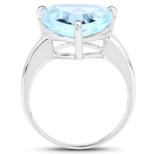 Load image into Gallery viewer, 9.00 Carat Genuine Blue Topaz .925 Sterling Silver Ring