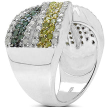 Load image into Gallery viewer, 1.44 Carat Genuine Multi Diamond .925 Sterling Silver Ring