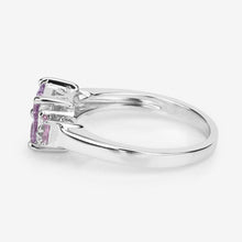 Load image into Gallery viewer, 0.96 Carat Genuine Pink Sapphire .925 Sterling Silver Ring