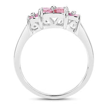 Load image into Gallery viewer, 0.96 Carat Genuine Pink Sapphire .925 Sterling Silver Ring