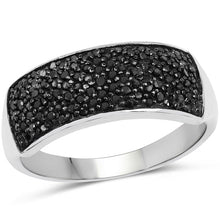 Load image into Gallery viewer, 0.43 Carat Genuine Black Diamond .925 Sterling Silver Ring