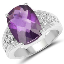 Load image into Gallery viewer, 6.50 Carat Genuine Amethyst .925 Sterling Silver Ring