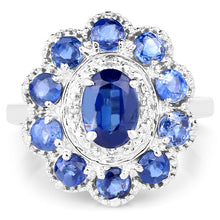 Load image into Gallery viewer, 2.47 Carat Genuine Kyanite & White Topaz .925 Sterling Silver Ring
