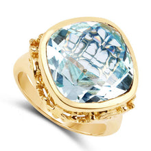 Load image into Gallery viewer, 12.79 Carat Genuine Blue Topaz .925 Sterling Silver Ring