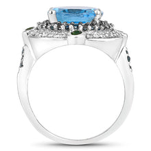 Load image into Gallery viewer, 5.84 Carat Genuine Multi Stones .925 Sterling Silver Ring