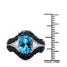 Load image into Gallery viewer, 5.02 Carat Genuine Blue Topaz & Blue Sapphire .925 Sterling Silver Ring
