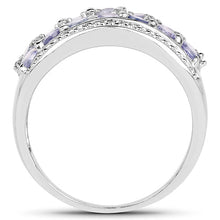 Load image into Gallery viewer, 1.44 Carat Genuine Tanzanite & White Topaz .925 Sterling Silver Ring