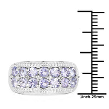 Load image into Gallery viewer, 1.44 Carat Genuine Tanzanite & White Topaz .925 Sterling Silver Ring