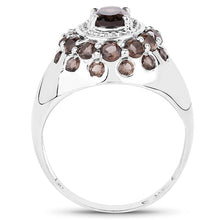 Load image into Gallery viewer, 1.90 Carat Genuine Smoky Quartz .925 Sterling Silver Ring
