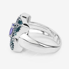 Load image into Gallery viewer, 0.44 Carat Genuine Tanzanite .925 Sterling Silver Ring