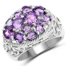 Load image into Gallery viewer, 2.64 Carat Genuine Amethyst .925 Sterling Silver Ring