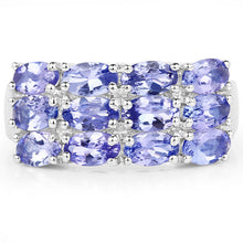 Load image into Gallery viewer, 3.00 Carat Genuine Tanzanite .925 Sterling Silver Ring