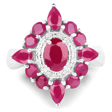Load image into Gallery viewer, 3.04 Carat Glass Filled Ruby .925 Sterling Silver Ring