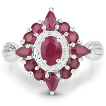 Load image into Gallery viewer, 2.89 Carat Genuine Ruby .925 Sterling Silver Ring