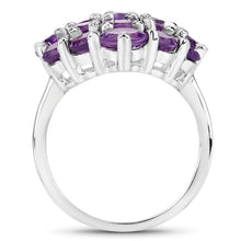 Load image into Gallery viewer, 5.44 Carat Genuine Amethyst .925 Sterling Silver Ring