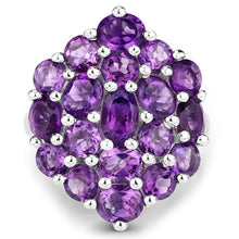 Load image into Gallery viewer, 5.44 Carat Genuine Amethyst .925 Sterling Silver Ring