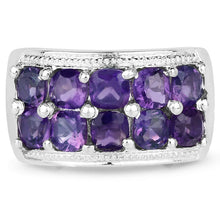Load image into Gallery viewer, 2.80 Carat Genuine Amethyst .925 Sterling Silver Ring