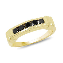Load image into Gallery viewer, 0.50 Carat Genuine Black Diamond .925 Sterling Silver Ring