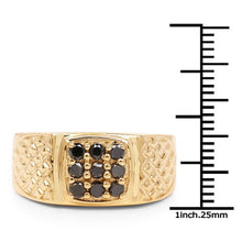 Load image into Gallery viewer, 0.40 Carat Genuine Black Diamond .925 Sterling Silver Ring