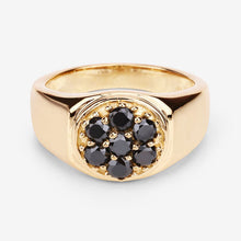 Load image into Gallery viewer, 0.91 Carat Genuine Black Diamond .925 Sterling Silver Ring