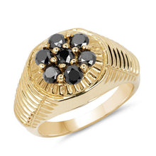 将图片加载到图库查看器,0.91 Carat Genuine Black Diamond .925 Sterling Silver Ring