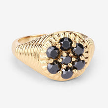 将图片加载到图库查看器,0.91 Carat Genuine Black Diamond .925 Sterling Silver Ring