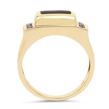 Load image into Gallery viewer, 2.14 Carat Genuine Black Onyx and Black Diamond .925 Sterling Silver Ring