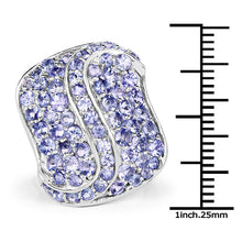 Load image into Gallery viewer, 3.65 Carat Genuine Tanzanite .925 Sterling Silver Ring