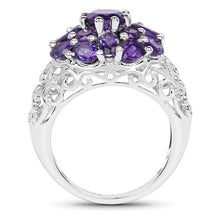 Load image into Gallery viewer, 3.29 Carat Genuine Amethyst .925 Sterling Silver Ring
