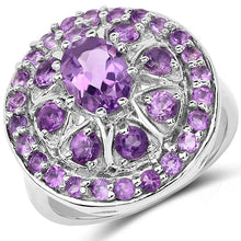 Load image into Gallery viewer, 2.67 Carat Genuine Amethyst .925 Sterling Silver Ring