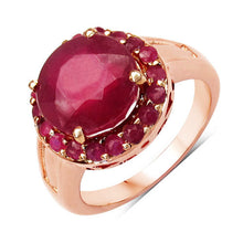 Load image into Gallery viewer, 5.01 Carat Glass Filled Ruby .925 Sterling Silver Ring
