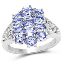 Load image into Gallery viewer, 2.21 Carat Genuine Tanzanite .925 Sterling Silver Ring